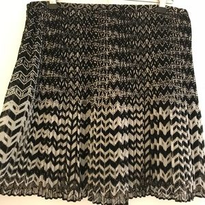 Madewell Pleated Chevron Printed Mini Skirt